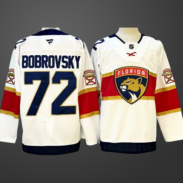 Men's Florida Panthers #72 Sergei Bobrovsky White 2024-25 Home Stitched Hockey Jersey