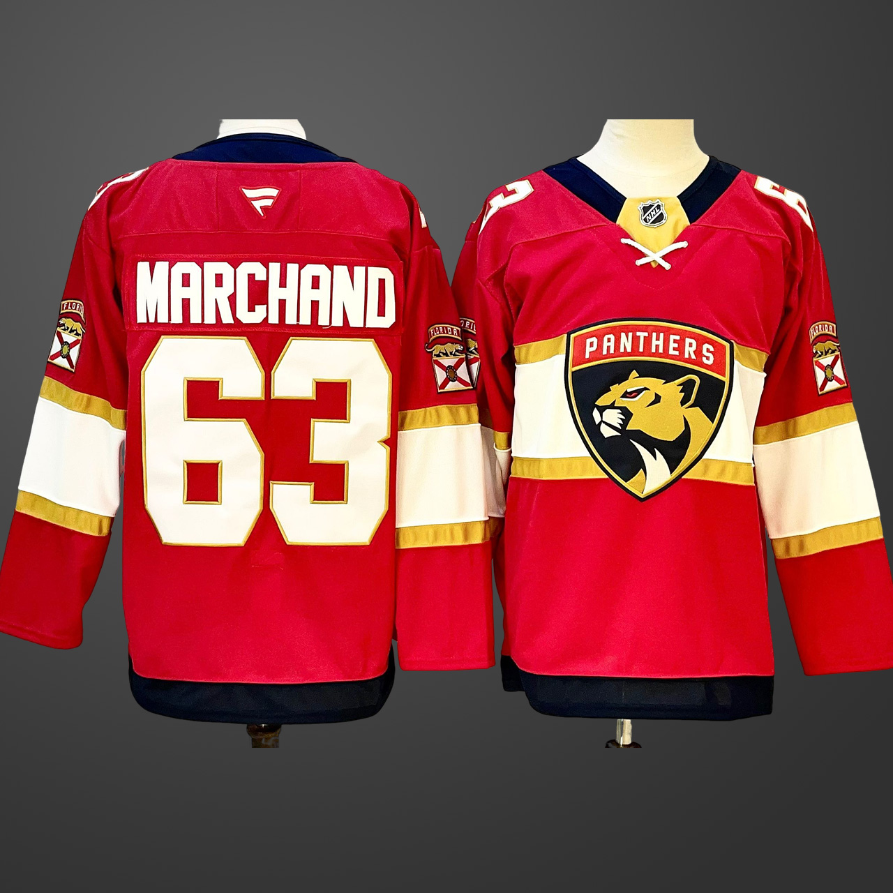 Men's Florida Panthers Brad Marchand #63 Home Breakaway Jersey - Red