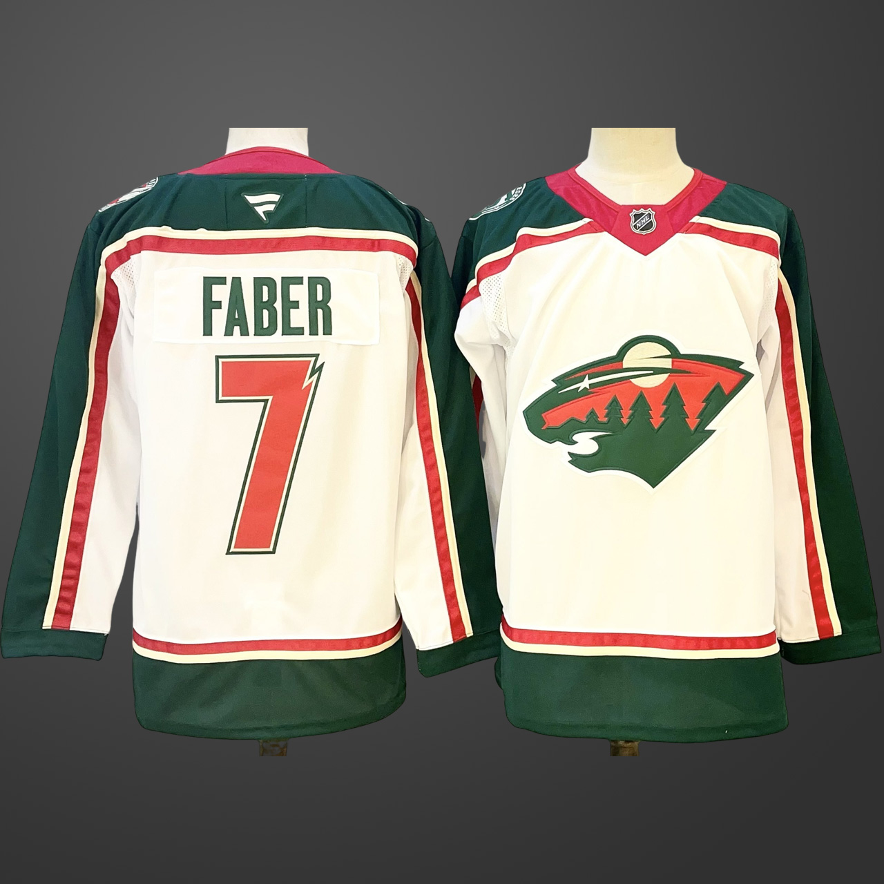 Men's Minnesota Wild #7 Brock Faber White Jersey