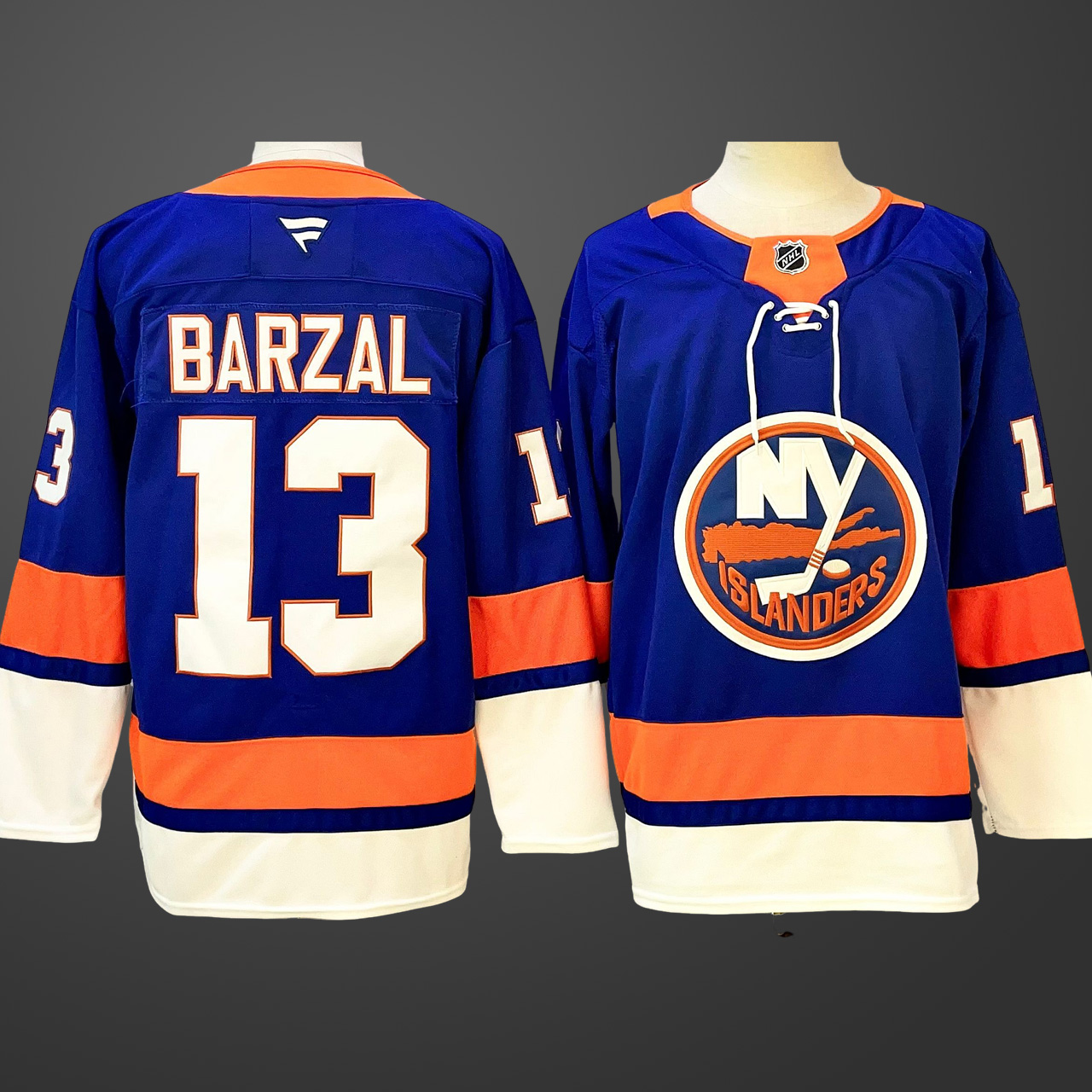 Men's New York Islanders #13 Mathew Barzal Royal 2024-25 Home Stitched Hockey Jersey