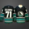 Men's San Jose Sharks #71 Macklin Celebrini Black 2024-25 Alternate Stitched Hockey Jersey