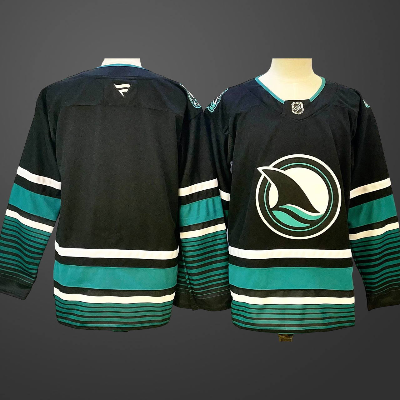 Men's San Jose Sharks Blank Black 2024-25 Alternate Stitched Hockey Jersey