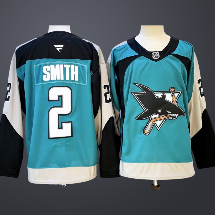 Men’s San Jose Sharks Will Smith #2 Green White jersey