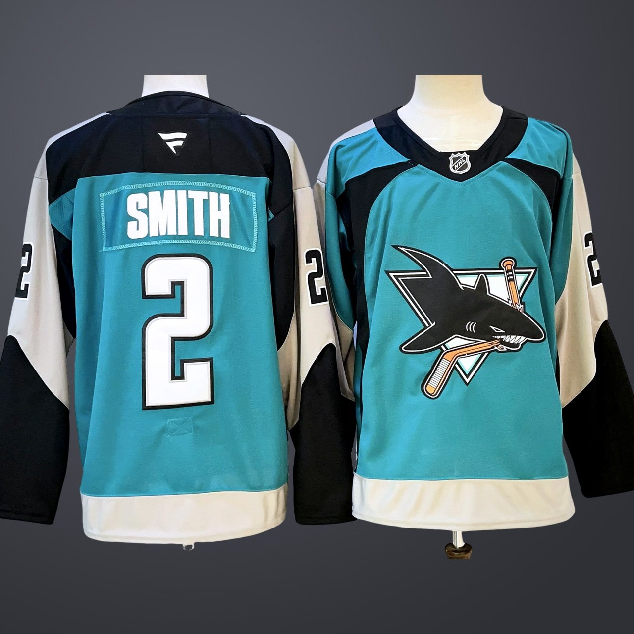 Men’s San Jose Sharks Will Smith #2 Green White jersey