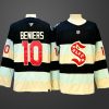 Men's Seattle Kraken #10 Matty Beniers Deep Sea Blue Winter Classic Stitched Hockey Jersey