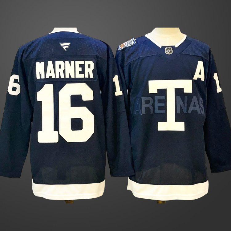 Men's Toronto Maple Leafs #16 Mitchell Marner Navy 2024-25 With A Patch Stitched Jersey