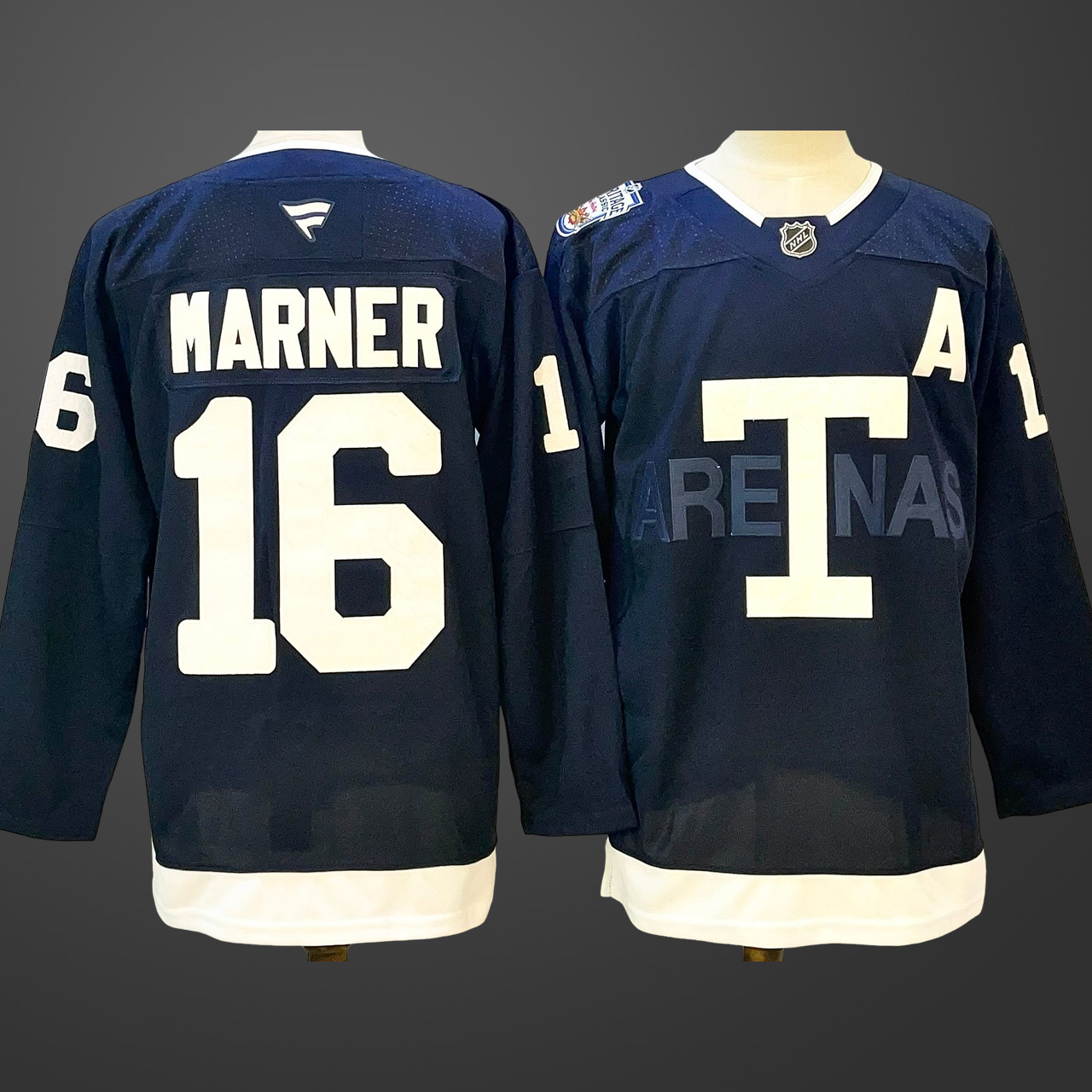 Men's Toronto Maple Leafs #16 Mitchell Marner Navy 2024-25 With A Patch Stitched Jersey