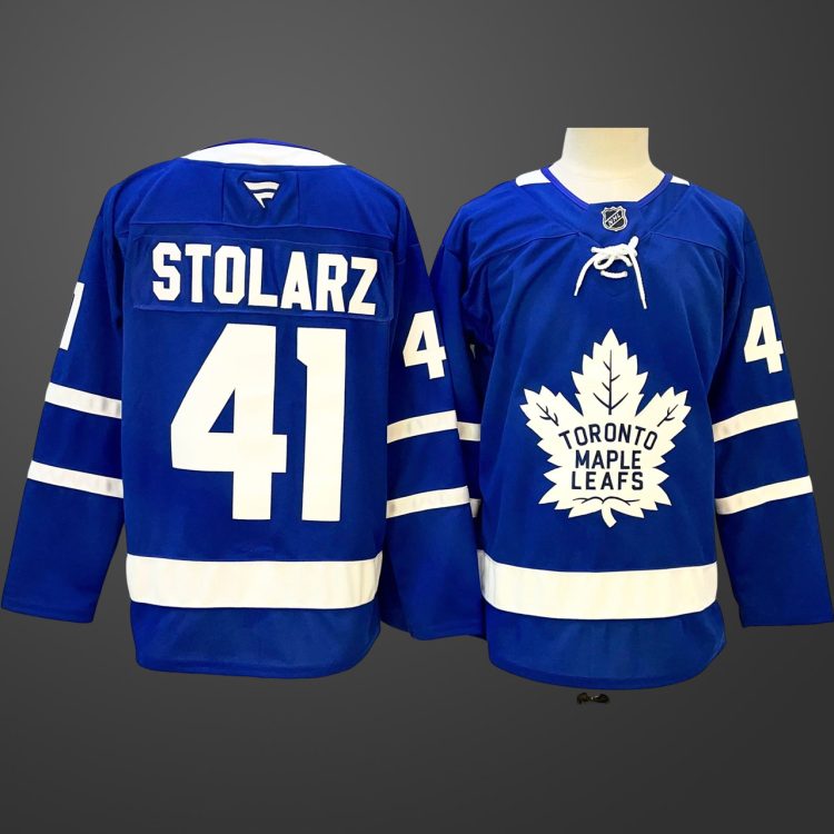 Men's Toronto Maple Leafs #41 Anthony Stolarz Home Breakaway Jersey - Blue