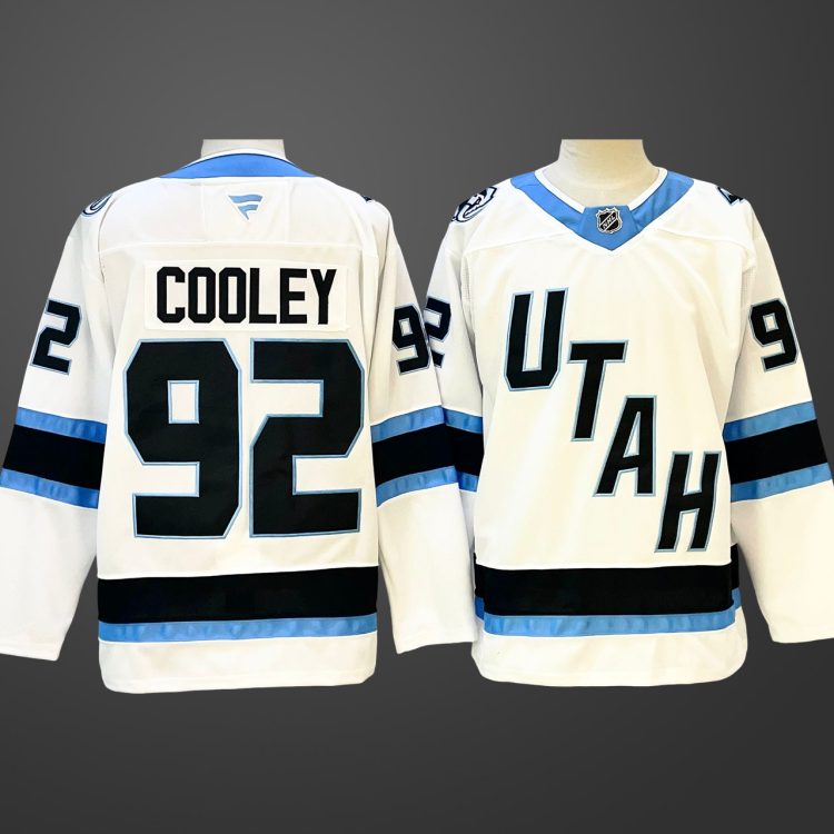 Men's Utah Hockey Club #92 Logan Cooley White 2024-25 Stitched Jersey