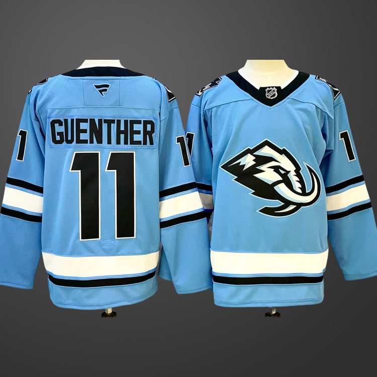 Men's Utah Mammoth #11 Dylan Guenther Blue 2025 Stitched Jersey