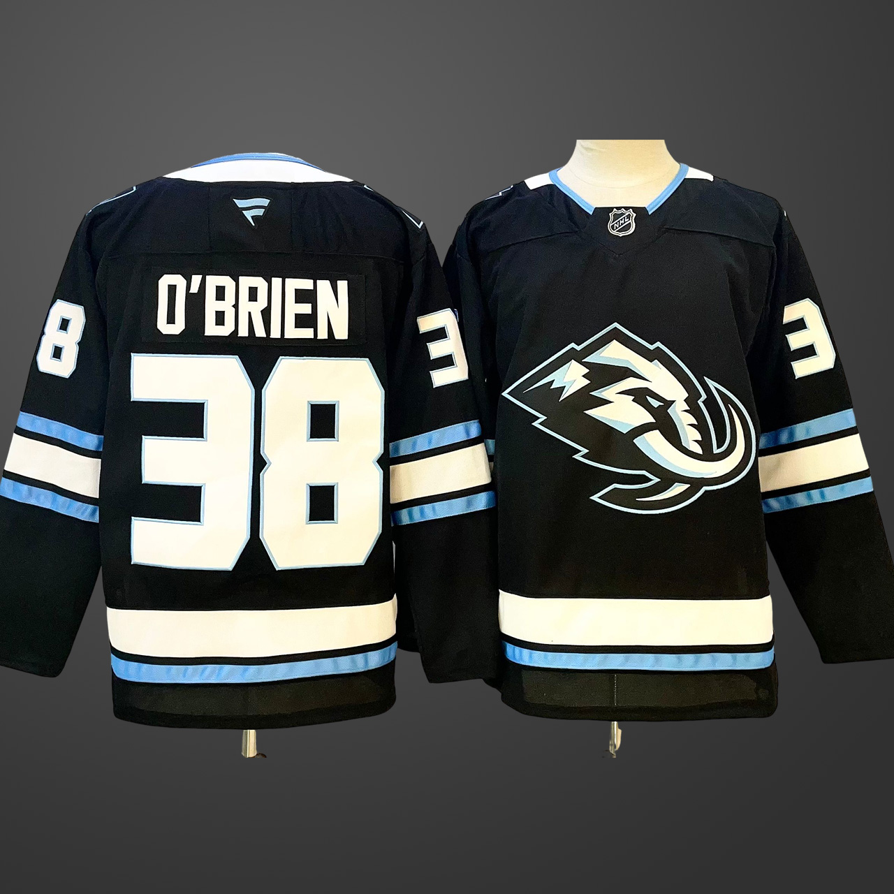 Men's Utah Mammoth #38 Liam O'Brien Navy 2025 Stitched Jersey
