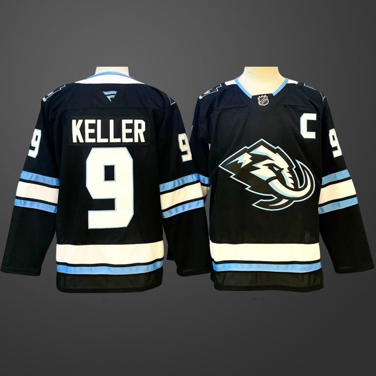 Men's Utah Mammoth #9 Clayton Keller Home Jersey - Black