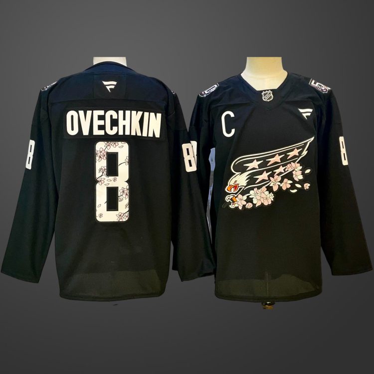 Men's Washington Capitals Alexander Ovechkin #8 Black Jersey