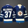 Men's Winnipeg Jets #37 Connor Hellebuyck Connor Hellebuyck Navy 2024-25 Home Stitched Jersey