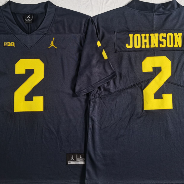 Michigan Wolverines Blue #2 JOHNSON Stitched Jersey