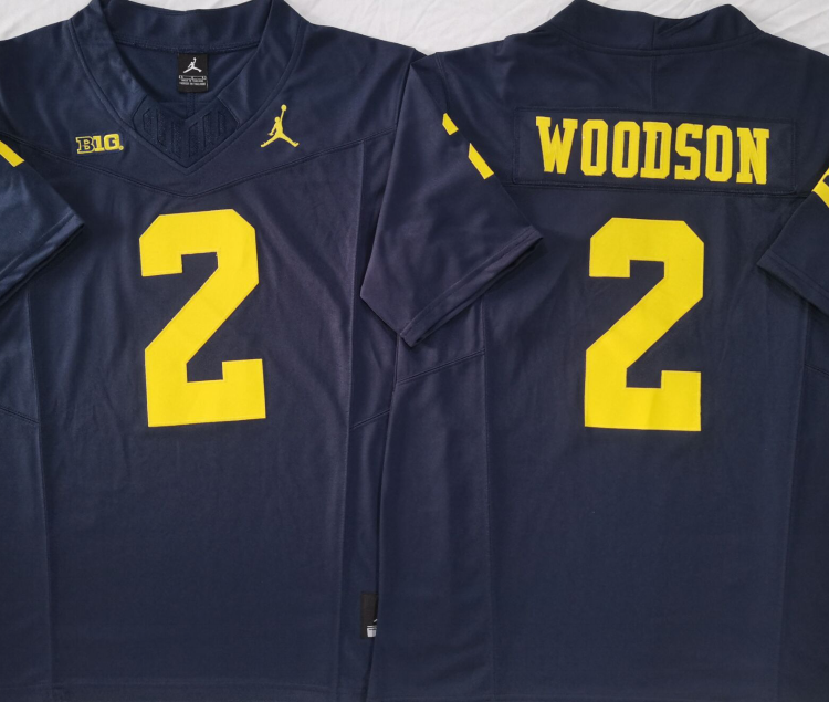 Michigan Wolverines Blue #2 WOODSON Stitched Jersey