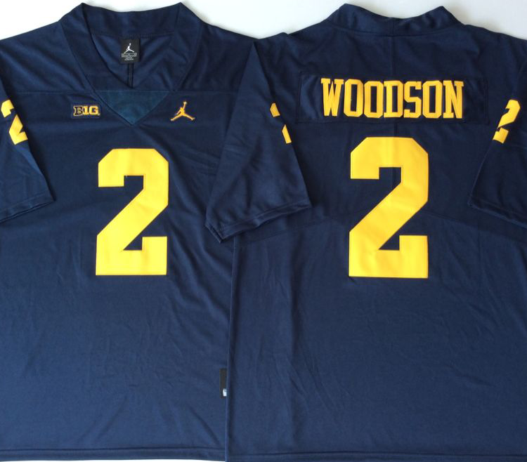 Michigan Wolverines Blue #2 WOODSON Stitched Jersey