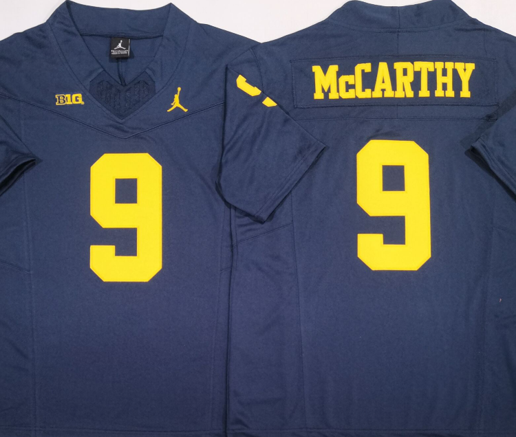 Michigan Wolverines Blue #9 McCARTHY Stitched Jersey