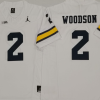 Michigan Wolverines White #2 WOODSON Stitched Jersey