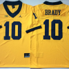 Michigan Wolverines YELLOW #10 BRADY Stitched Jersey