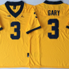 Michigan Wolverines YELLOW #3 GARY Stitched Jersey