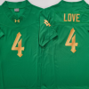 Norte Dame Fighting Irish Green 4 LOVE Stitched Jersey