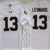 Norte Dame Fighting Irish White #13 LEONARD Stitched Jersey