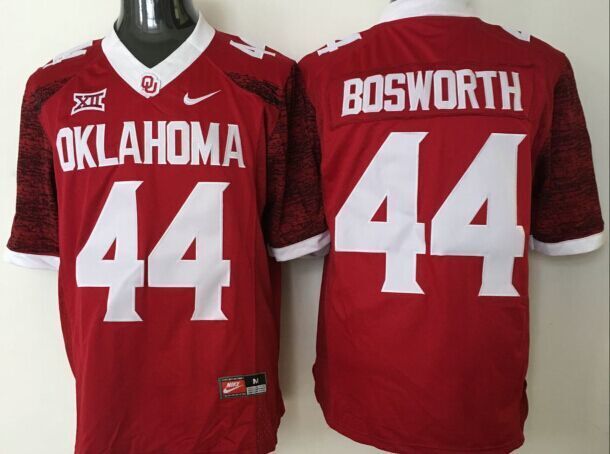 Oklahoma Sooners #44 Bosworth Red Stitched Jersey