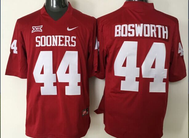 Oklahoma Sooners #44 Bosworth Red Stitched Jersey