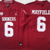 Oklahoma Sooners Red #6 MAYFIELD Stitched Jersey