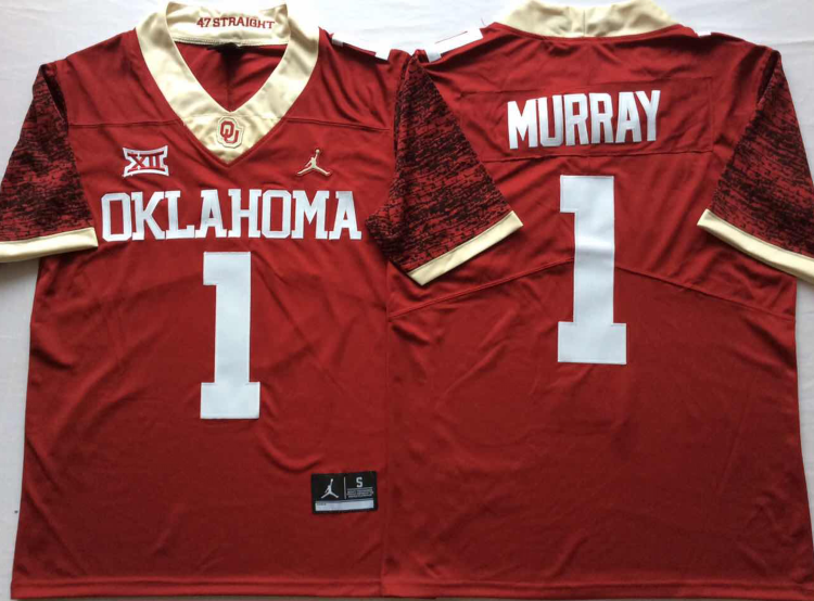 Oklahoma Sooners Red Limited #1 MURRAY Stitched Jersey