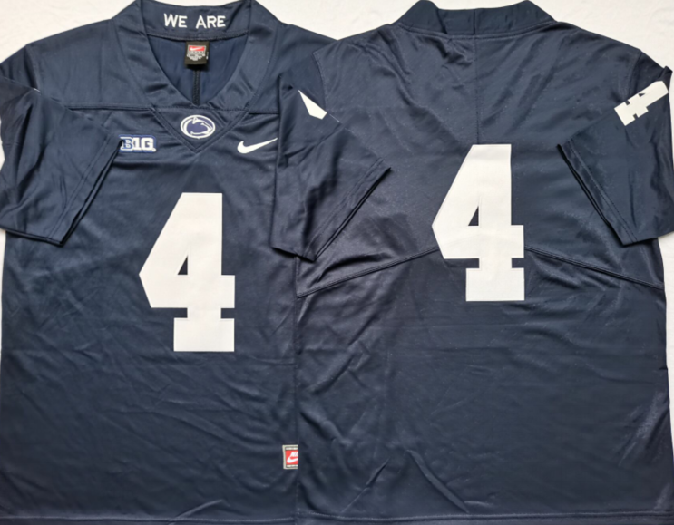 Penn State Nittany Lions Blue #4 Stitched Jersey