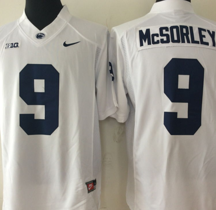 Penn State Nittany Lions White #9 MCSORLEY Stitched Jersey