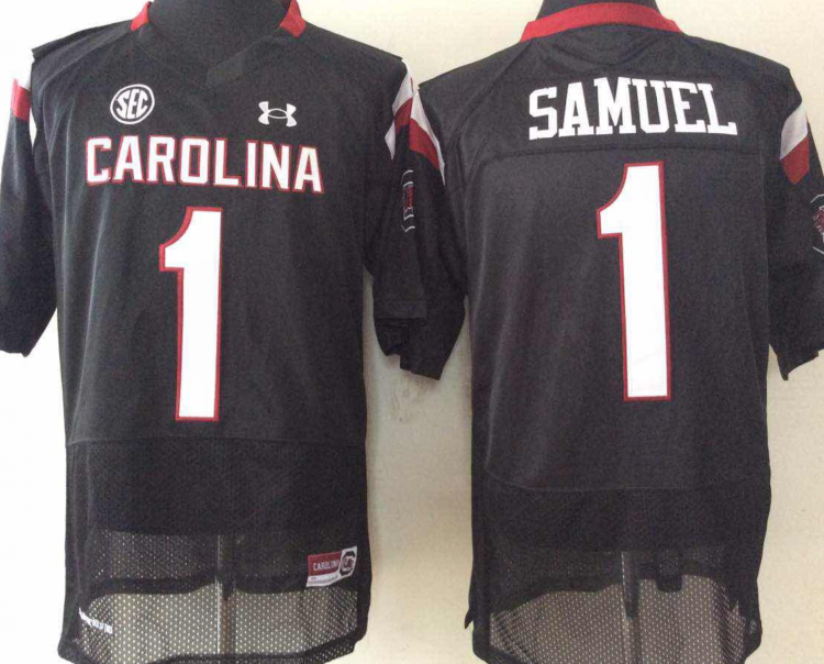 South Carolina Gamecock Black #1 SAMUEL Stitched Jersey