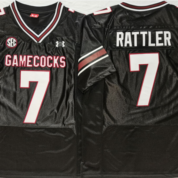South Carolina Gamecock Black #7 RATTLER Stitched Jersey
