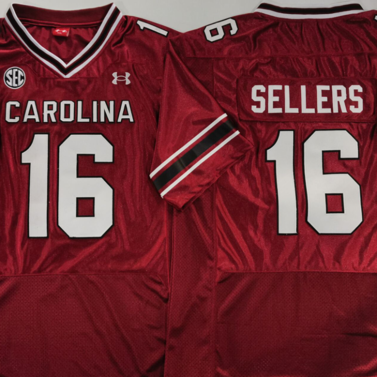 South Carolina Gamecock Red #16 SELLERS Stitched Jersey