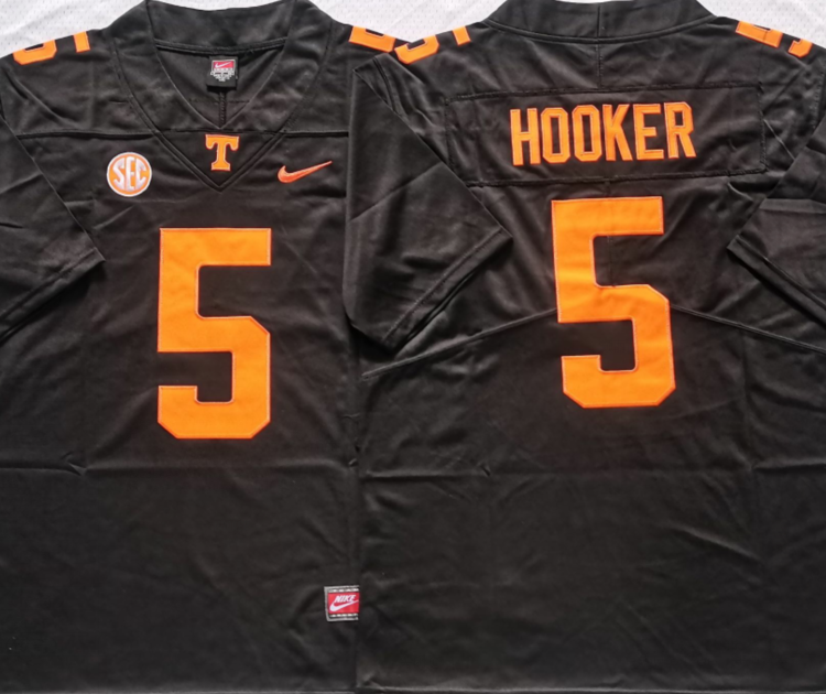 Tennessee Volunteers Black #5 HOOKER Stitched Jersey