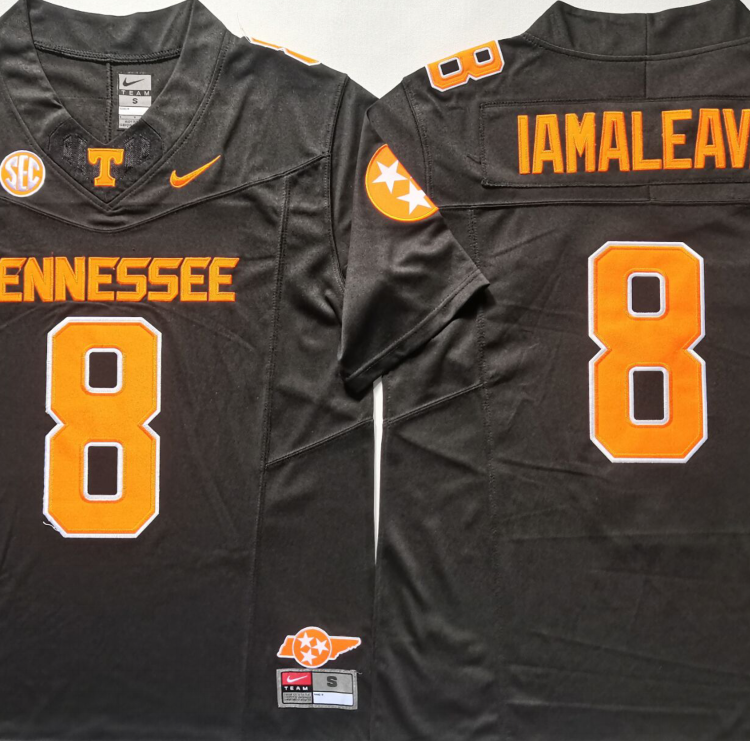 Tennessee Volunteers Black #8 IAMALEAVA Stitched Jersey
