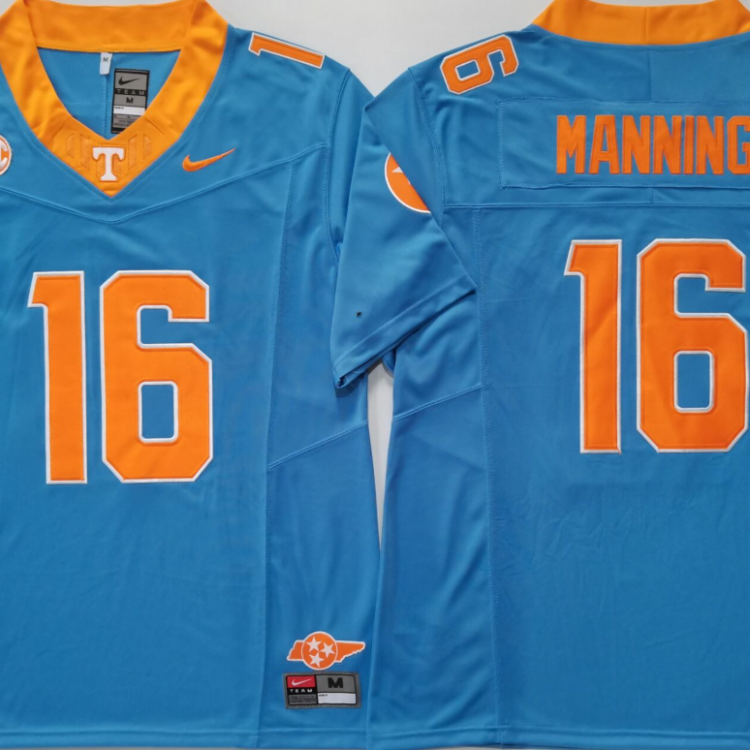 Tennessee Volunteers Blue #16 MANNING Stitched Jersey
