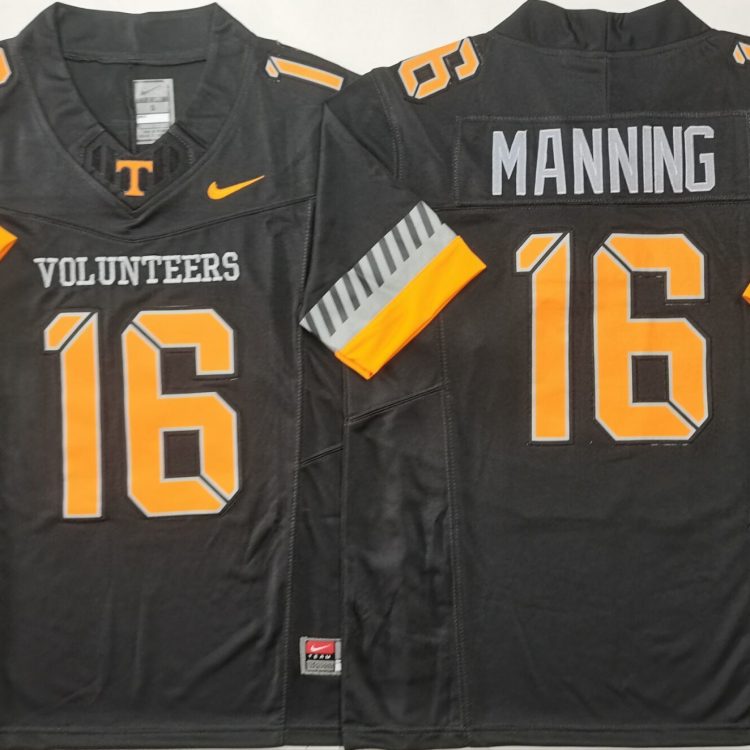 Tennessee Volunteers GRAY #16 MANNING Stitched Jersey