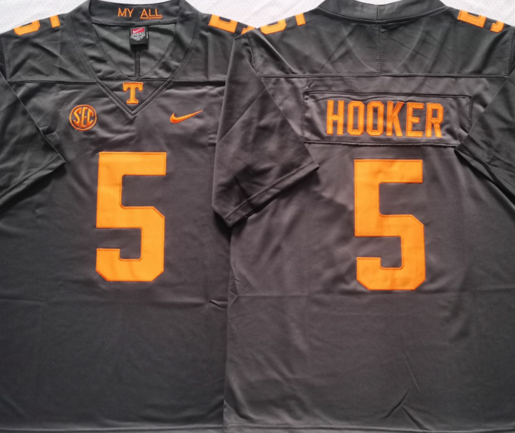 Tennessee Volunteers GRAY #5 HOOKER HOOKER Stitched Jersey