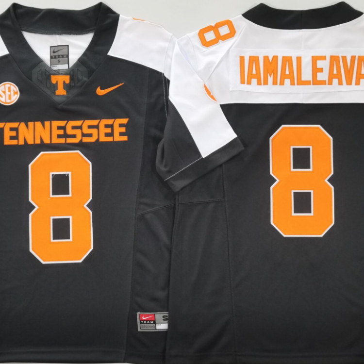 Tennessee Volunteers GRAY White #8 IAMALEAVA Stitched Jersey