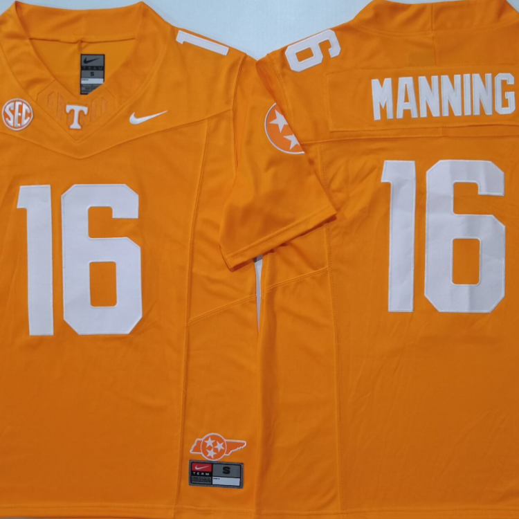 Tennessee Volunteers Orange #16 MANNING Stitched Jersey