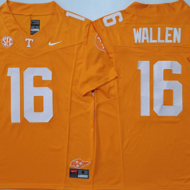 Tennessee Volunteers Orange #16 WALLEN Stitched Jersey