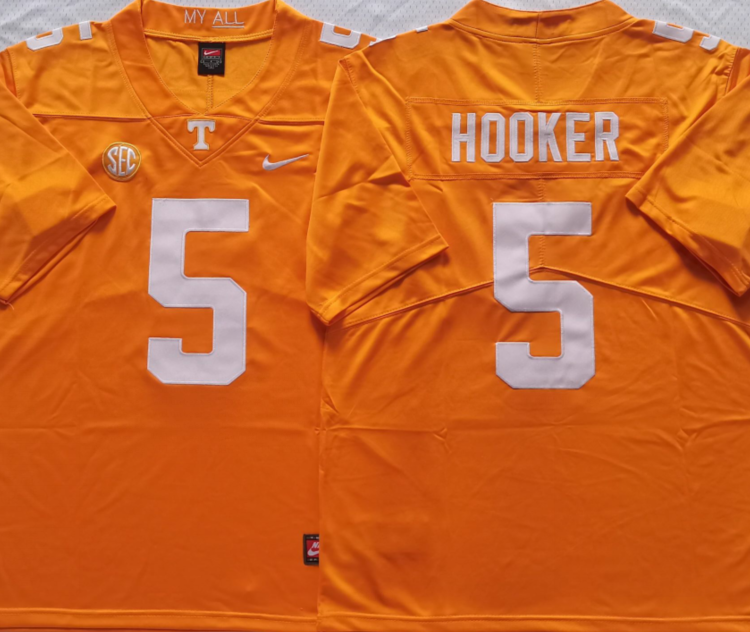 Tennessee Volunteers Orange #5 HOOKER Stitched Jersey
