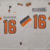 Tennessee Volunteers White #16 MANNING Stitched Jersey