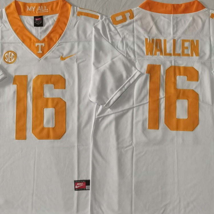 Tennessee Volunteers White #16 WALLEN Stitched Jersey