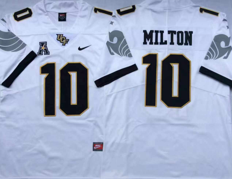 UCF KNIGHTS White #10 MILTON Stitched Jersey