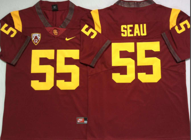 USC Trojans Red #55 SEAU Stitched Jersey