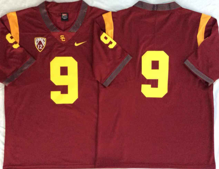 USC Trojans Red #9 Stitched Jersey